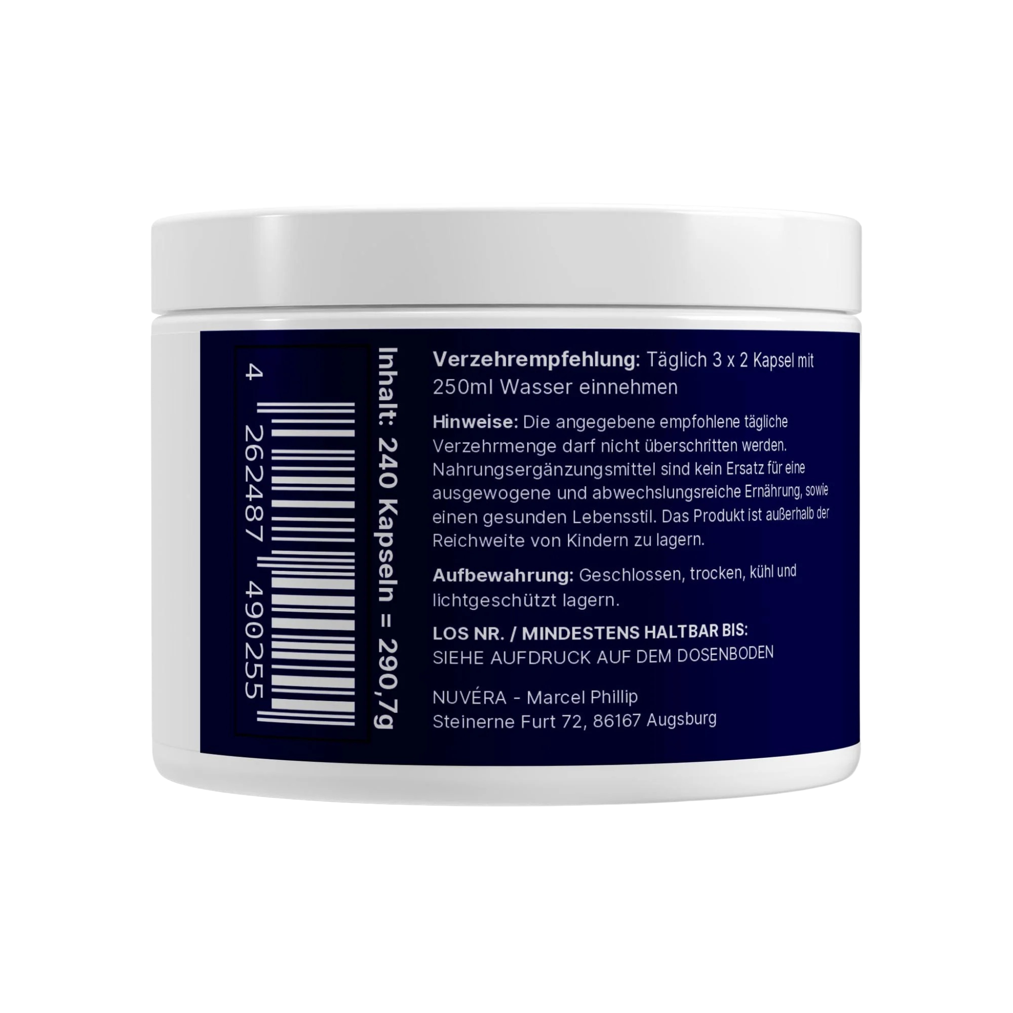 NUVÉRA Ascoris Vitalis - gepuffertes Vitamin C - Verzehrempfehlung