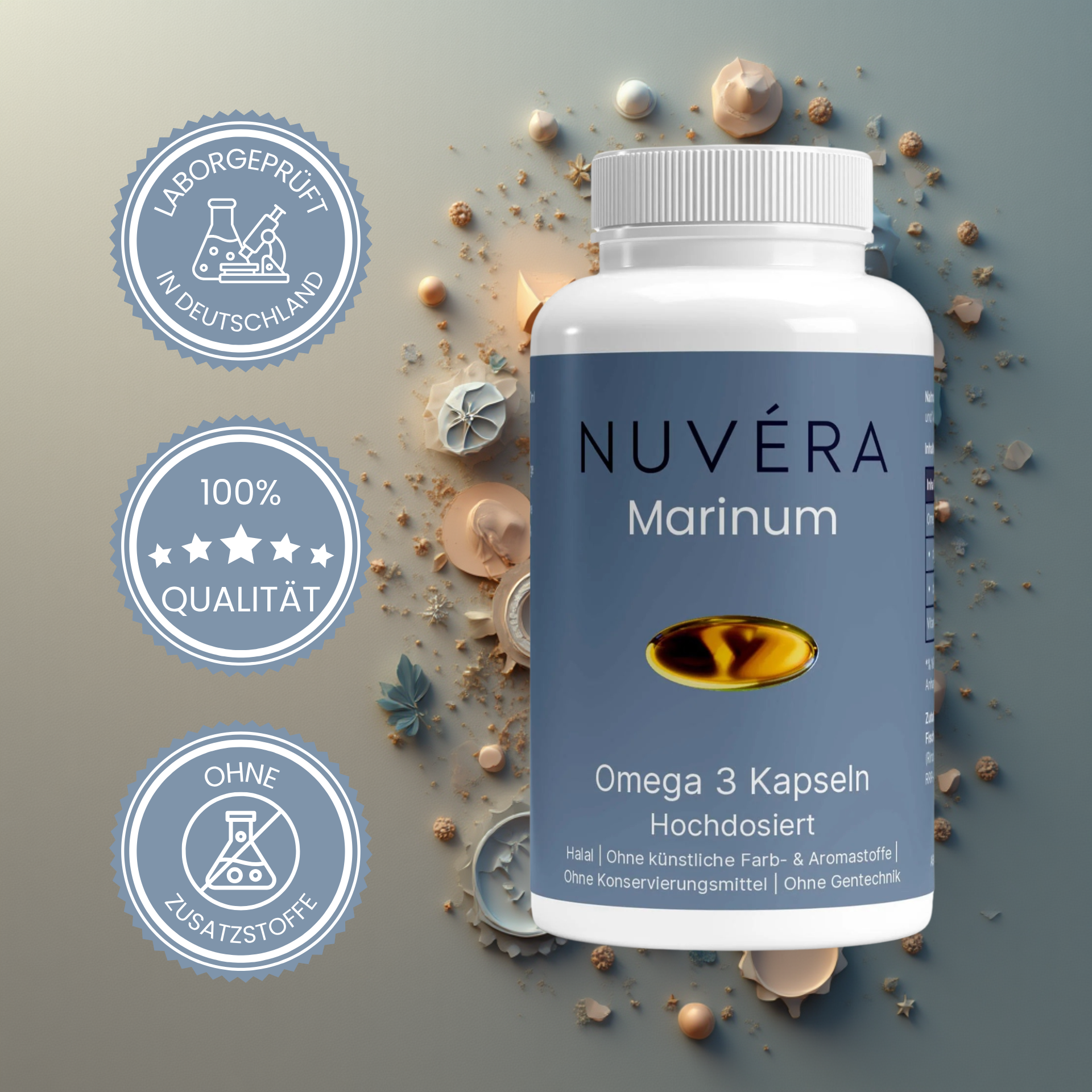 NUVÉRA Marinum Premium Omega 3_badges