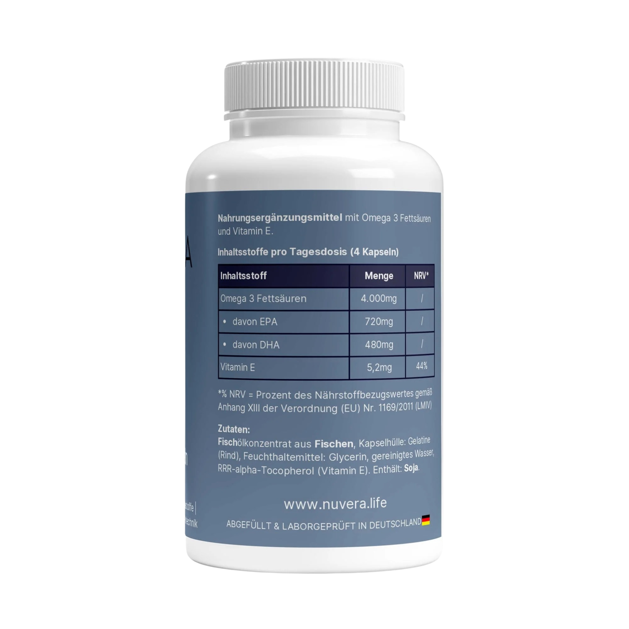NUVÉRA Marinum Premium Omega 3 Nährwerte und Inhaltsstoffe