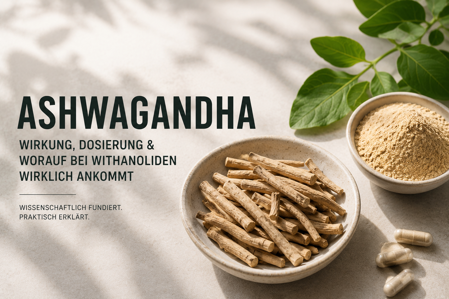 Ashwagandha: Wirkung, Dosierung & worauf bei Withanoliden wirklich ankommt
