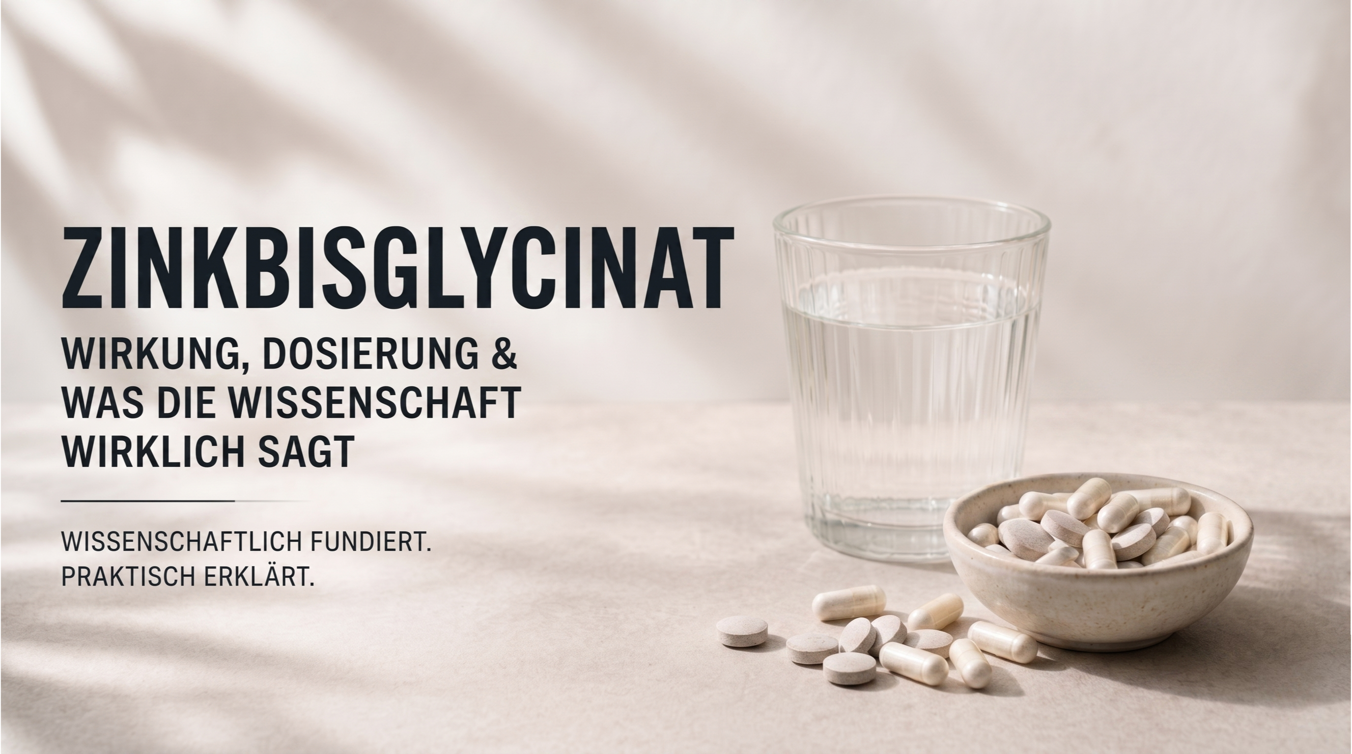 Zink: Wirkung, Dosierung & warum Zinkbisglycinat die beste Form ist