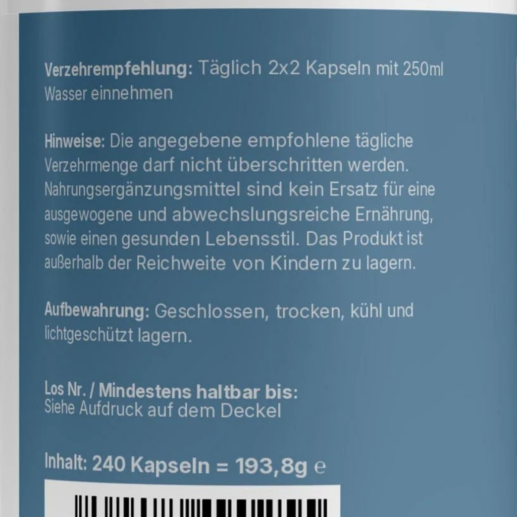 Ascoris Vitalis - gepuffertes Vitamin C Verzehrempfehlung und Hinweise | NUVÉRA