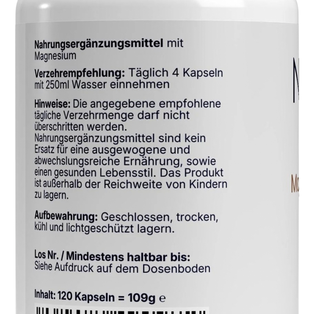 Magnesium PentaMatrix – 5 Magnesiumformen + B6