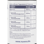 Magnesium TetraMatrix_Inhaltsstoffe Bisglycinat, Citrat, Malat, Taurat | NUVÉRA