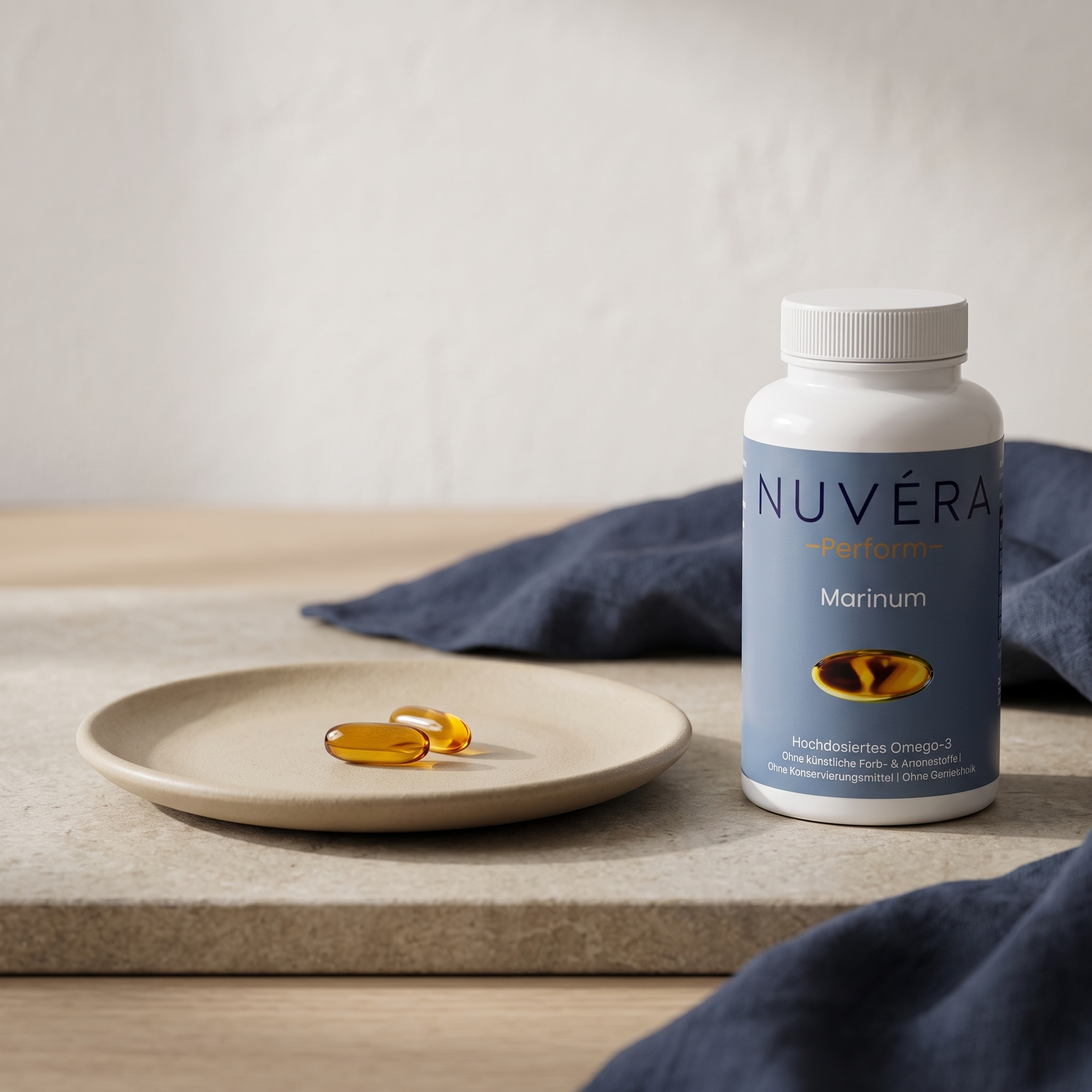Marinum Omega-3 mit 720 mg EPA und 480 mg DHA pro Tagesdosis | NUVÉRA