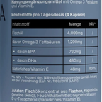 Marinum Omega-3 – Inhaltsstoffe und Nährwerte pro Tagesdosis | NUVÉRA