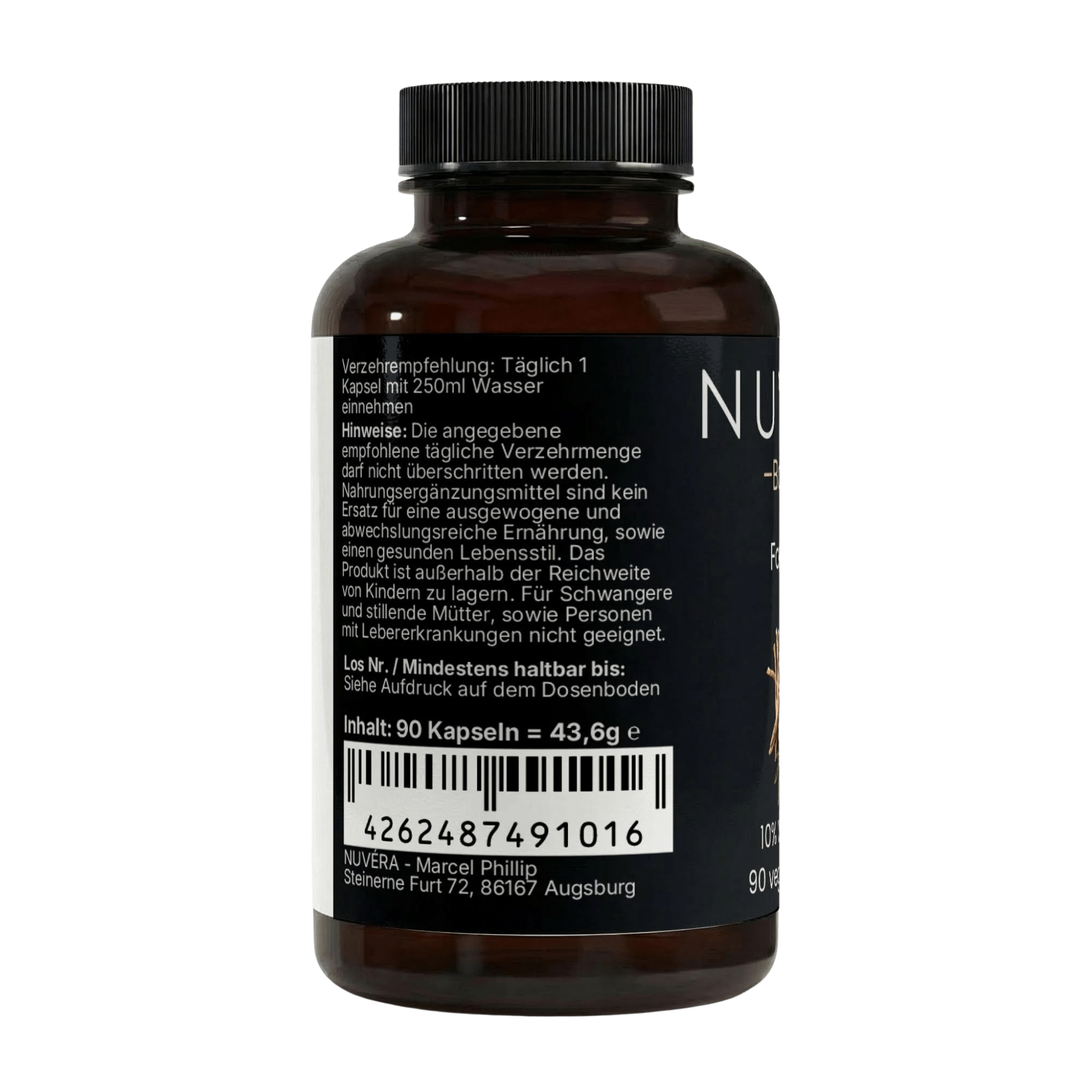 Fortanova - Ashwagandha Kapseln (10% Withanolide) - NUVÉRA